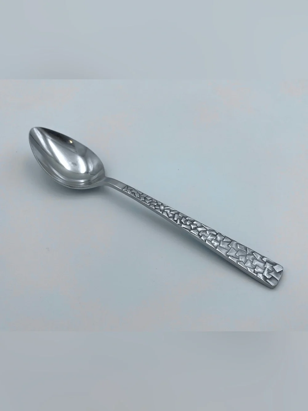 Vintage National Silver Co PAMPLONA Stainless Steel Soup Spoons - MCM - Set of 4